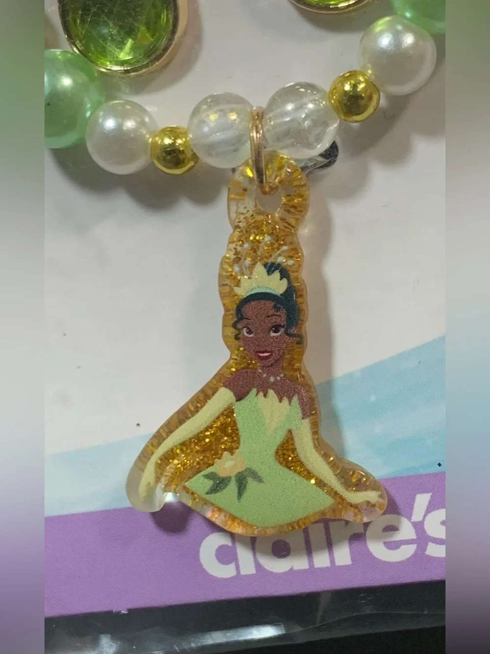 Lot of 2 Disney Claire's Jewelry Sets Cinderella and Princess Tiana NIP